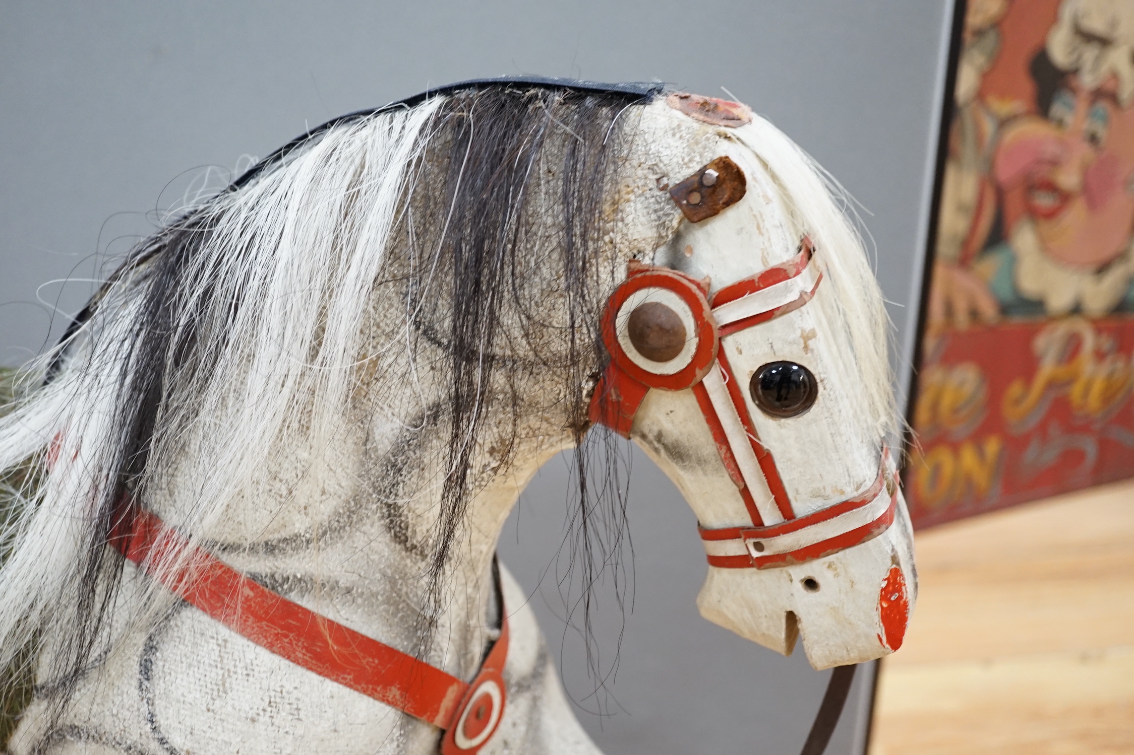 A rocking horse, with bow rocker, height 66cm